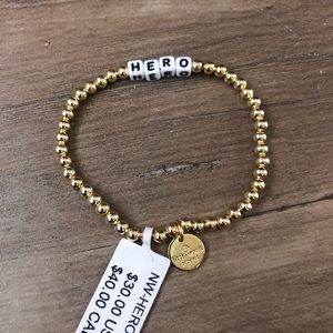 New Little Words Hero beaded stretch bracelet